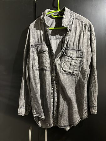 Bluse im grauen Jeanslook Grösse S