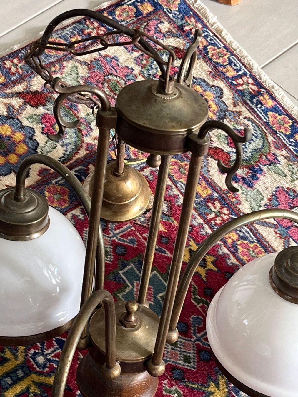 Lustres & lampes de plafonds: Dreiarmige Hängelampe  -  Deckenlampe – D'occasion à Stetten AG par Brissago25 2