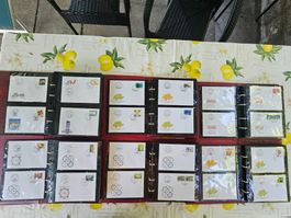 CH 6 ALBUM con 400 Buste con timbri speciali Svizzera italia
