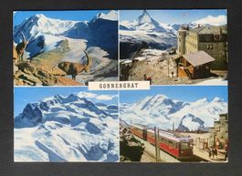AK Gornergrat Zermatt Mehrbild Karte