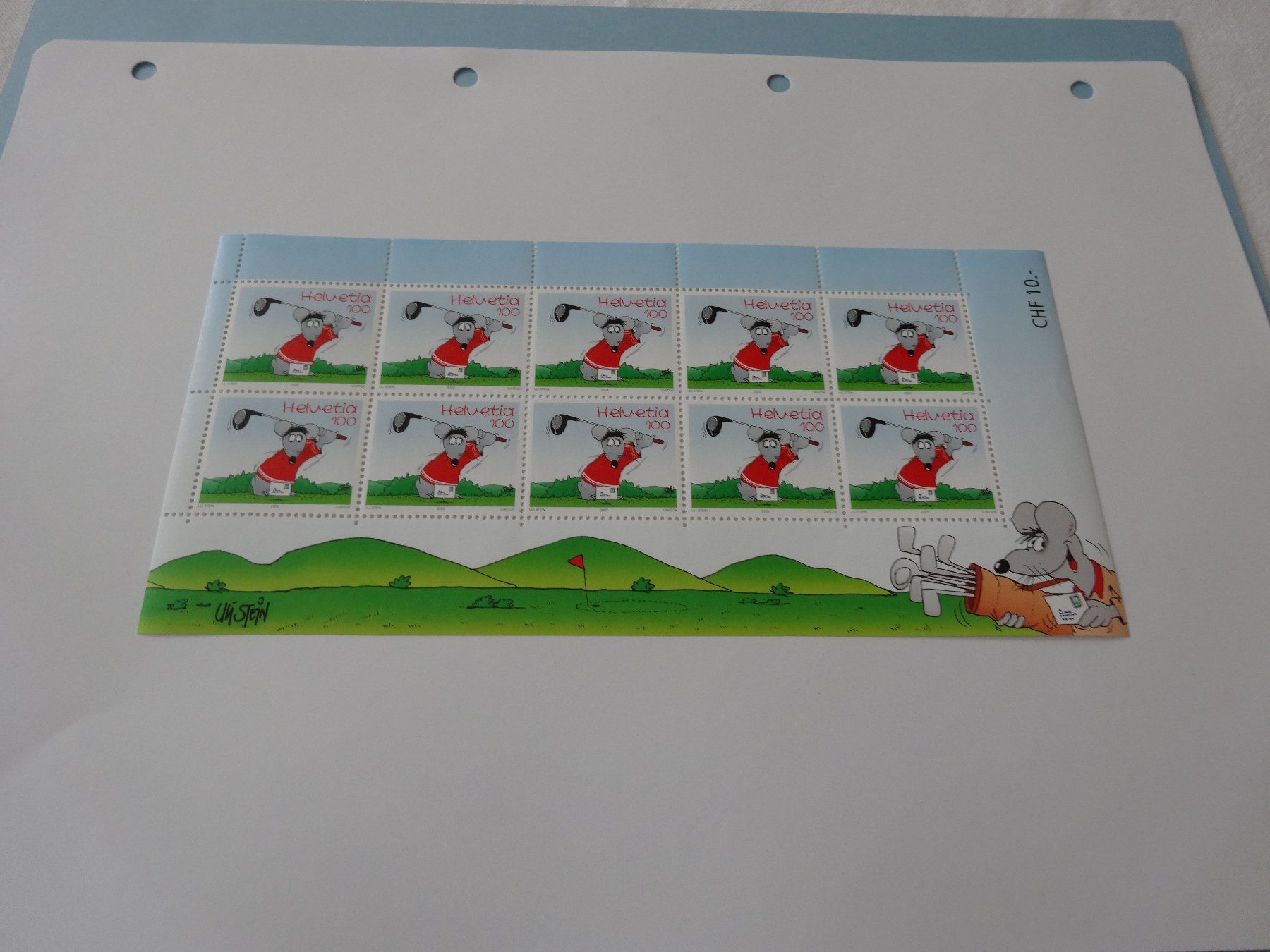 Tutti i francobolli: Helvetia U.Stein  Golfer Postfrisch – Nuovo e nell'imballaggio originale da Neerach venduto da jenny062