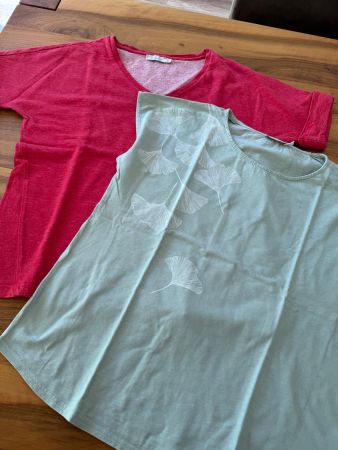 Hessnatur T-Shirt Set, Top Zustand, ideales Sommer Gr. 38