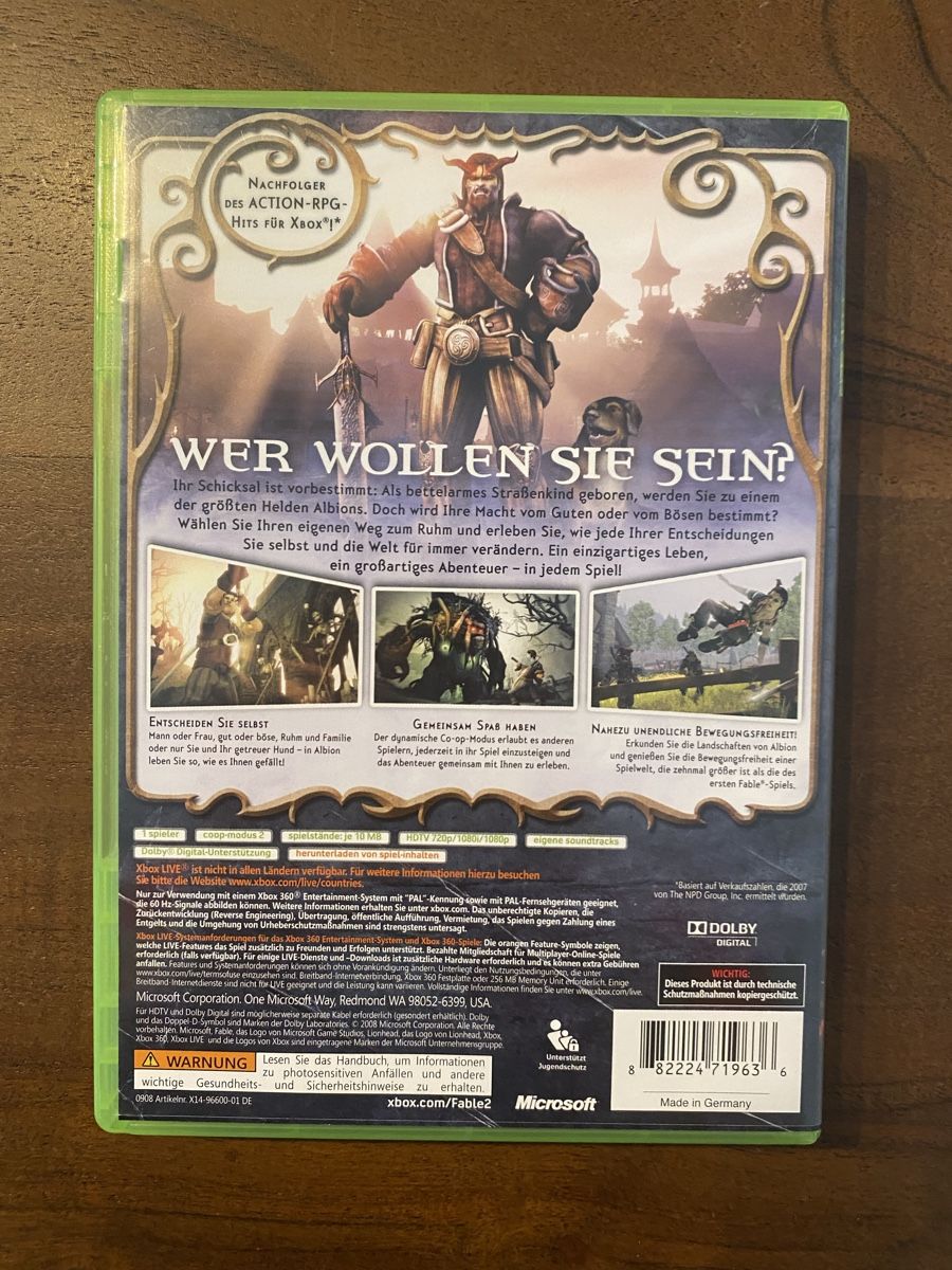 Microsoft Giochi: Fable 2 für Xbox 360 – Usato da Thunstetten venduto da Virus_33 2