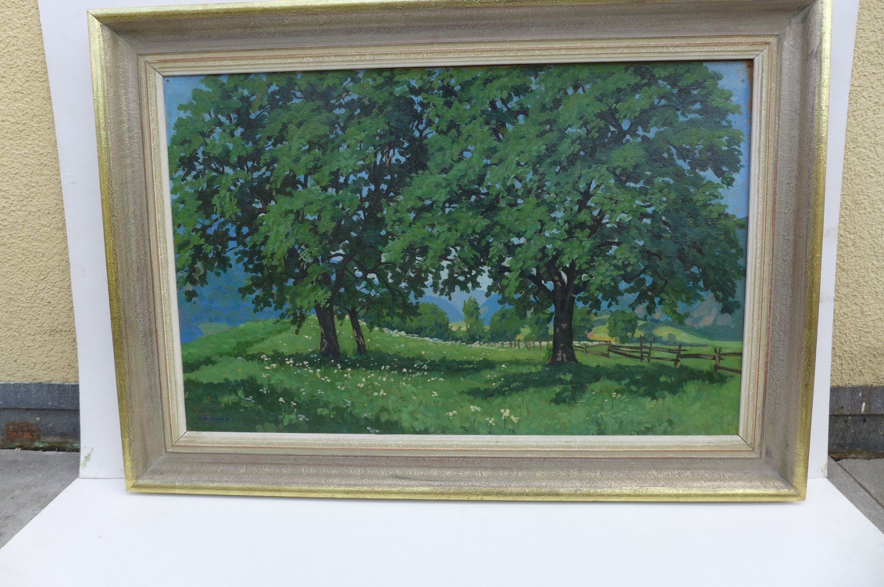 Dipinti: Gemälde Bild E. Kohlund Sommerliche Landschaft mit Bäumen – Usato da Bern venduto da ToysPlusVintage