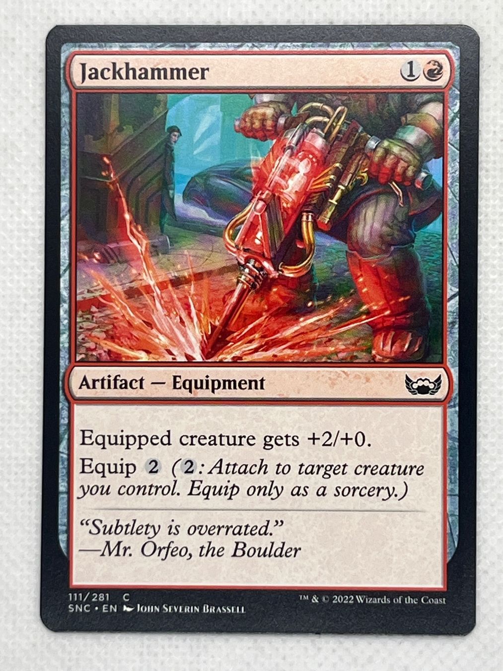 Magic The Gathering Carte collezionabili: MTG: Jackhammer - SNC - Common - Artifact - Equipment – Usato da Hinterkappelen venduto da Kim1992