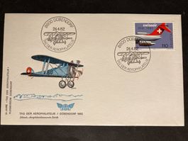 Schweiz 1982 illustr. Brief Tag der Aerophilatelie Dübendorf