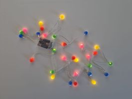 LED Lichterkette bunt farbig | batteriebetrieben