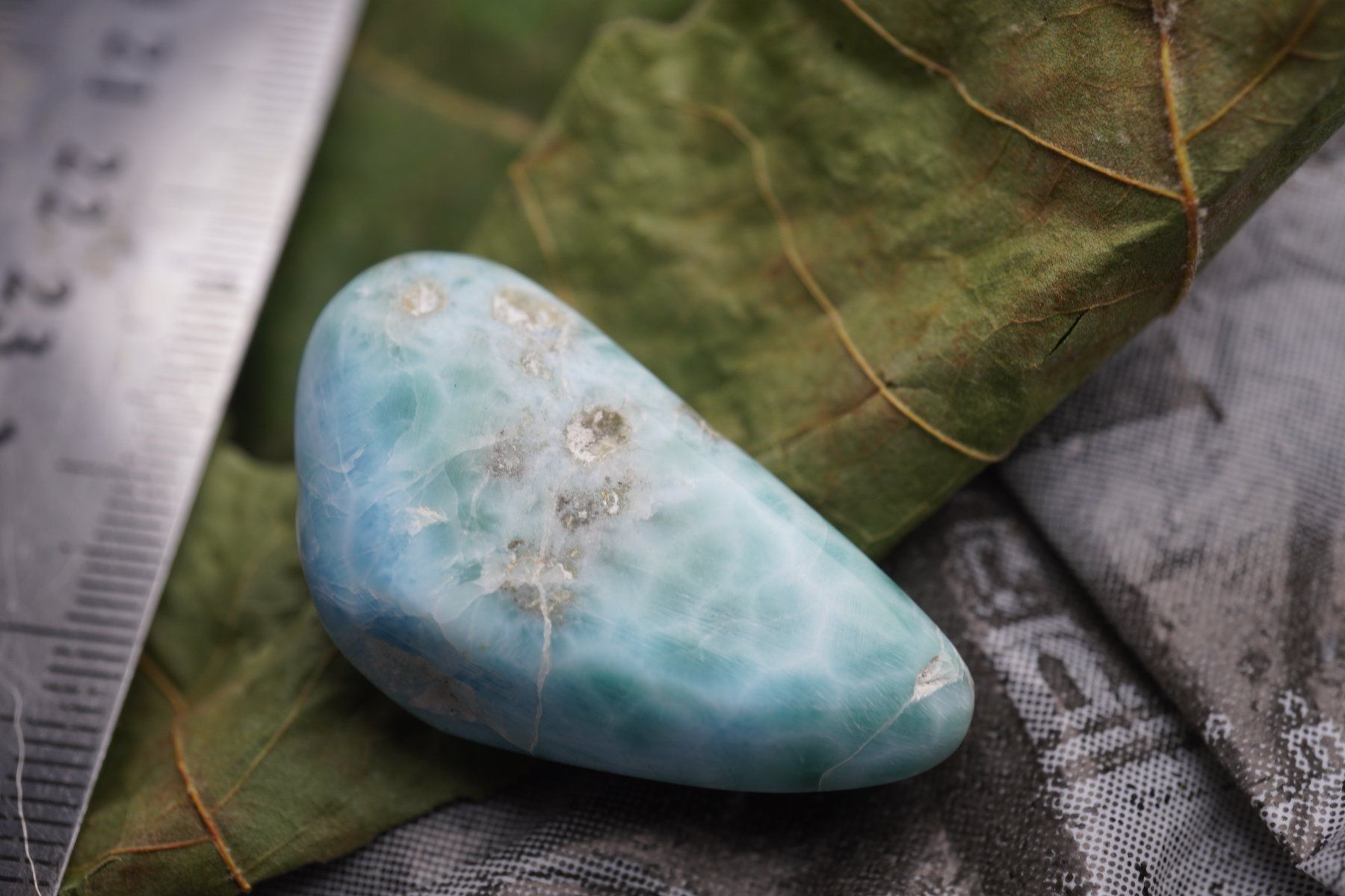 Pietre preziose: Grosser Larimar mit schönem Muster – Nuovo (secondo la descrizione) da Eschenbach SG venduto da topstone 6