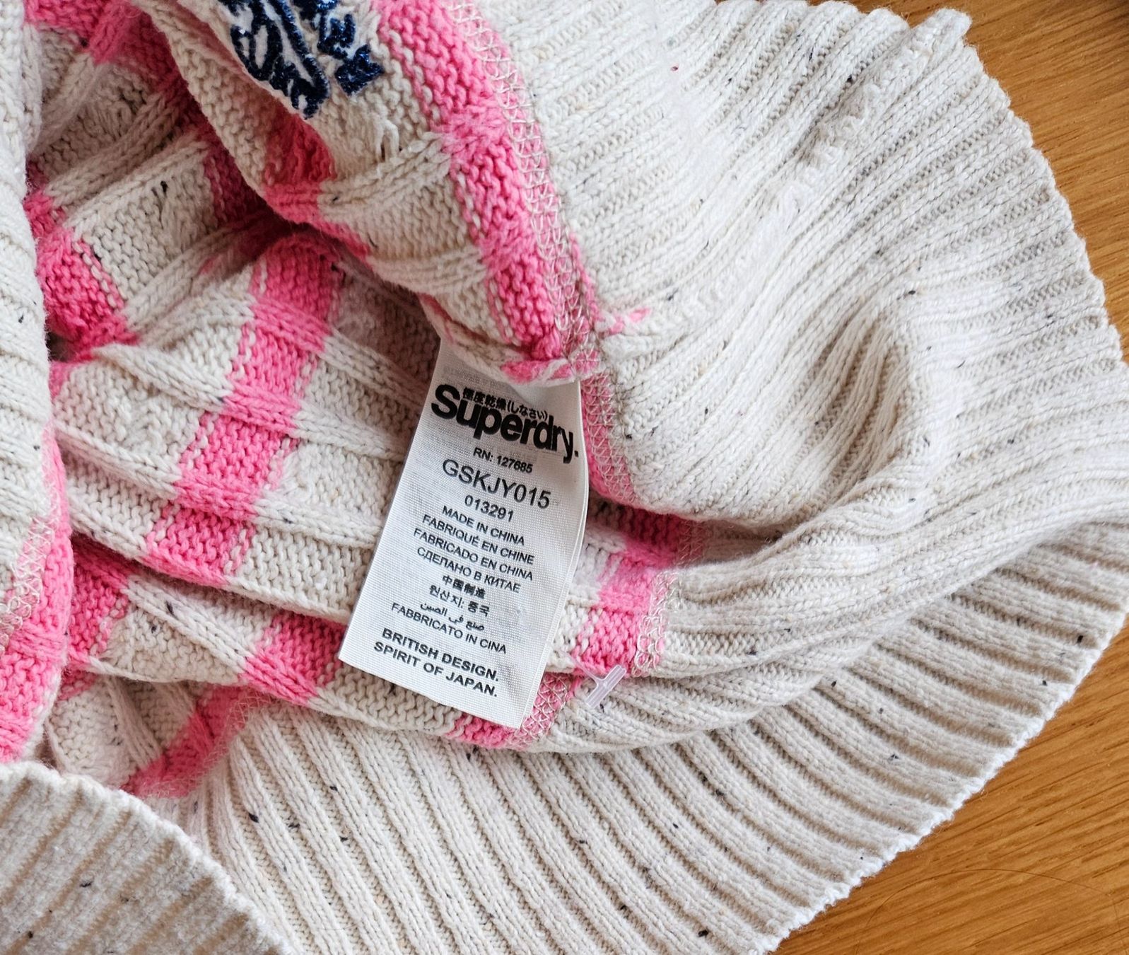 Maglioni & Felpe: Superdry Strickpullover, Grösse S, beige/pink gestreift – Usato da Staffelbach venduto da Frisco77 4