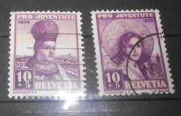 Briefmarken Pro Juventute 1939 1938 2er Set