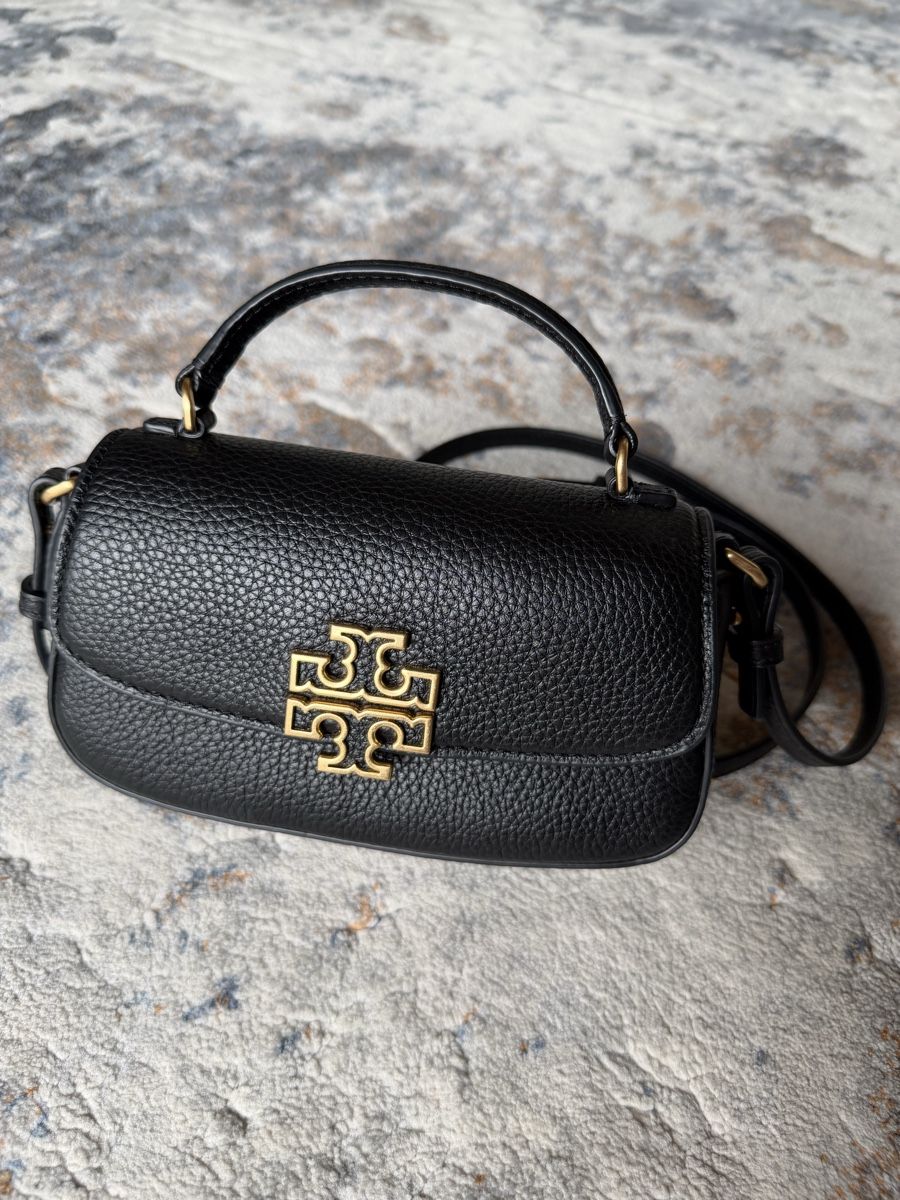 Tory Burch Borse da donna: Tory Burch Britten Mini Top Handle Bag Black Leather – Nuovo (secondo la descrizione) da Spreitenbach venduto da Wa-C789 1