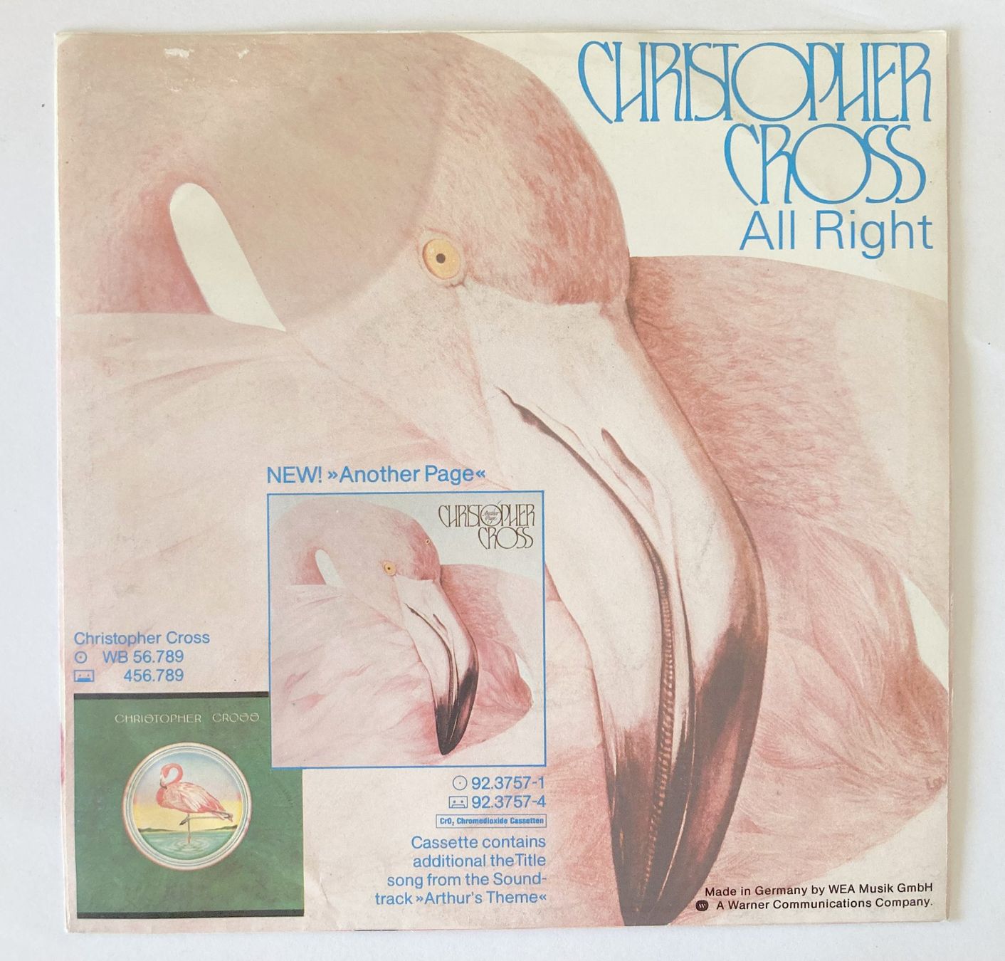 Dischi in vinile: CHRISTOPHER CROSS - ALL RIGHT – Usato da Bottens venduto da hotter-than-hell 1