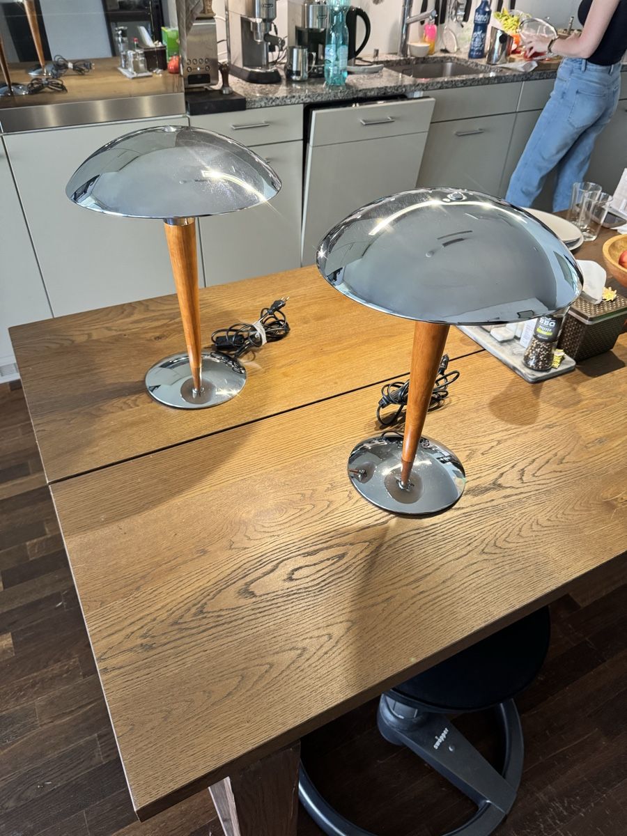 Lampade: 2x Mushroom Lampen Mid Century Chrom – Usato da Glattpark(Opfikon) venduto da ale_mg8x 1