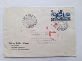 FL - ZENSUR Brief, SSt. VADUZ 3.V.42 > STRASSBURG