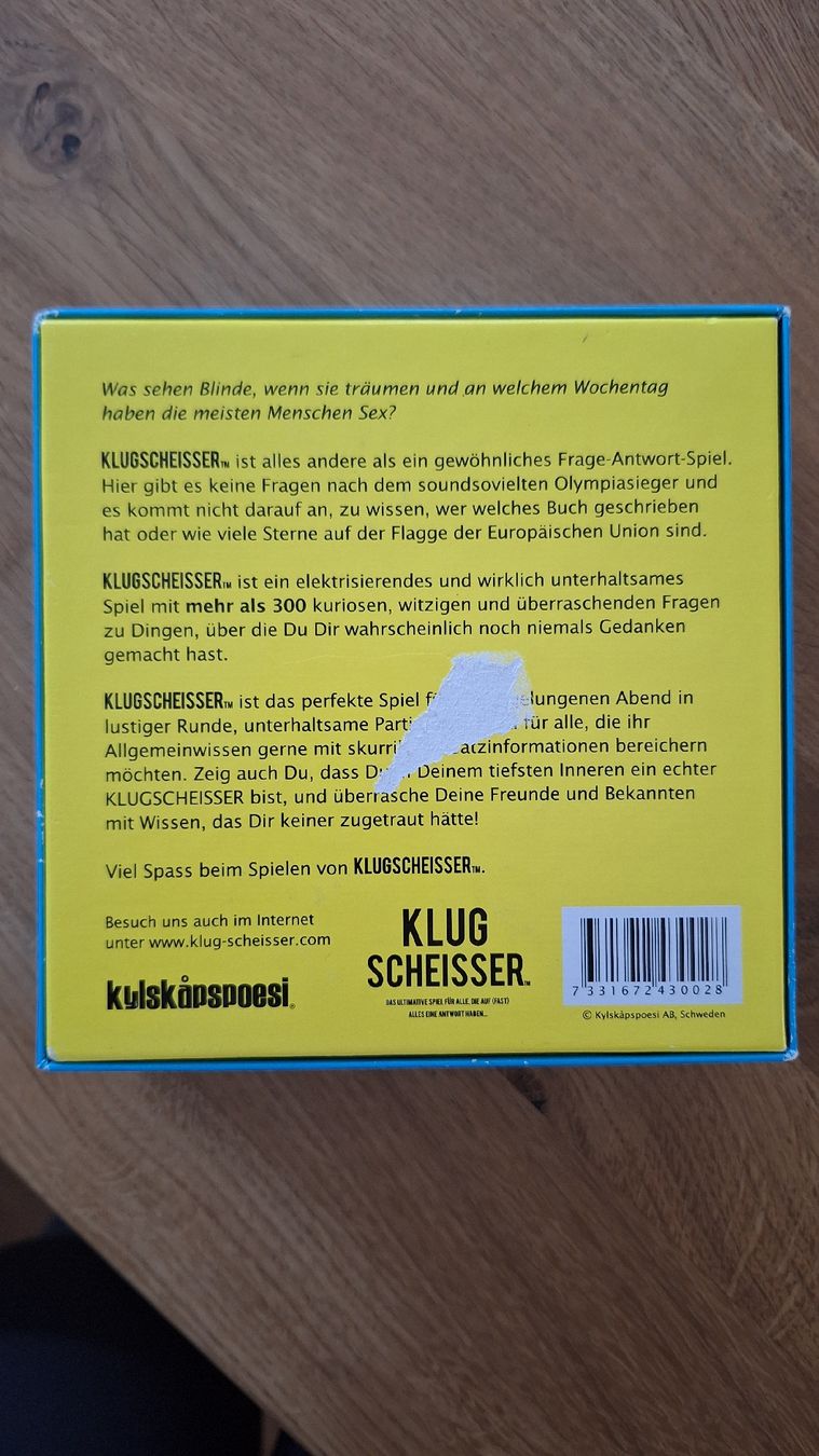 Giochi: Spiel Klugscheisser – Nuovo (secondo la descrizione) da Othmarsingen venduto da StreSa 1