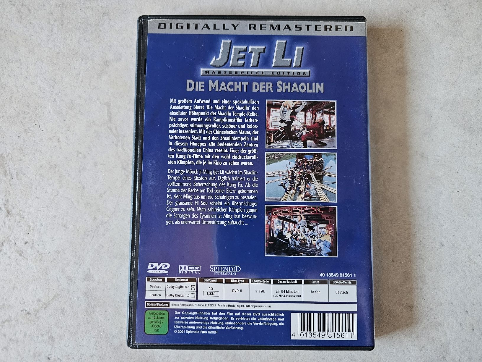 Tutti i DVDs: Die Macht der Shaolin  /  Jet Li (Remastered) – Usato da Schneisingen venduto da backstore24 1
