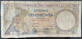 Griechische 50 Drachmen Banknote von 1935 - Sammlerstück!
