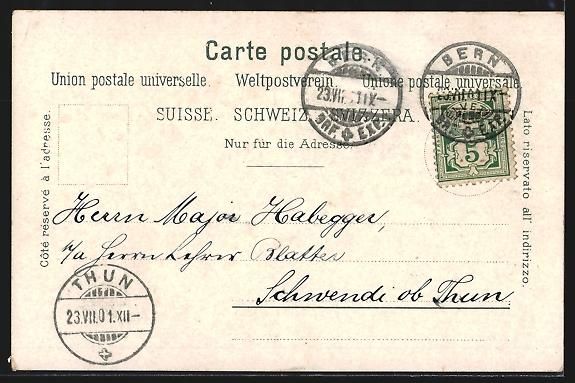 Cartoline postali: AK Bern, Ansicht der Kaserne, 1901 – Usato da Berlin venduto da bartko-reher 1