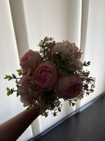 Künstlicher Blumenstrauss rosa-weiss guter Zustand