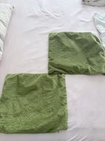 2er Set Kissenbezüge, Grün mit Muster, Top Zustand!
