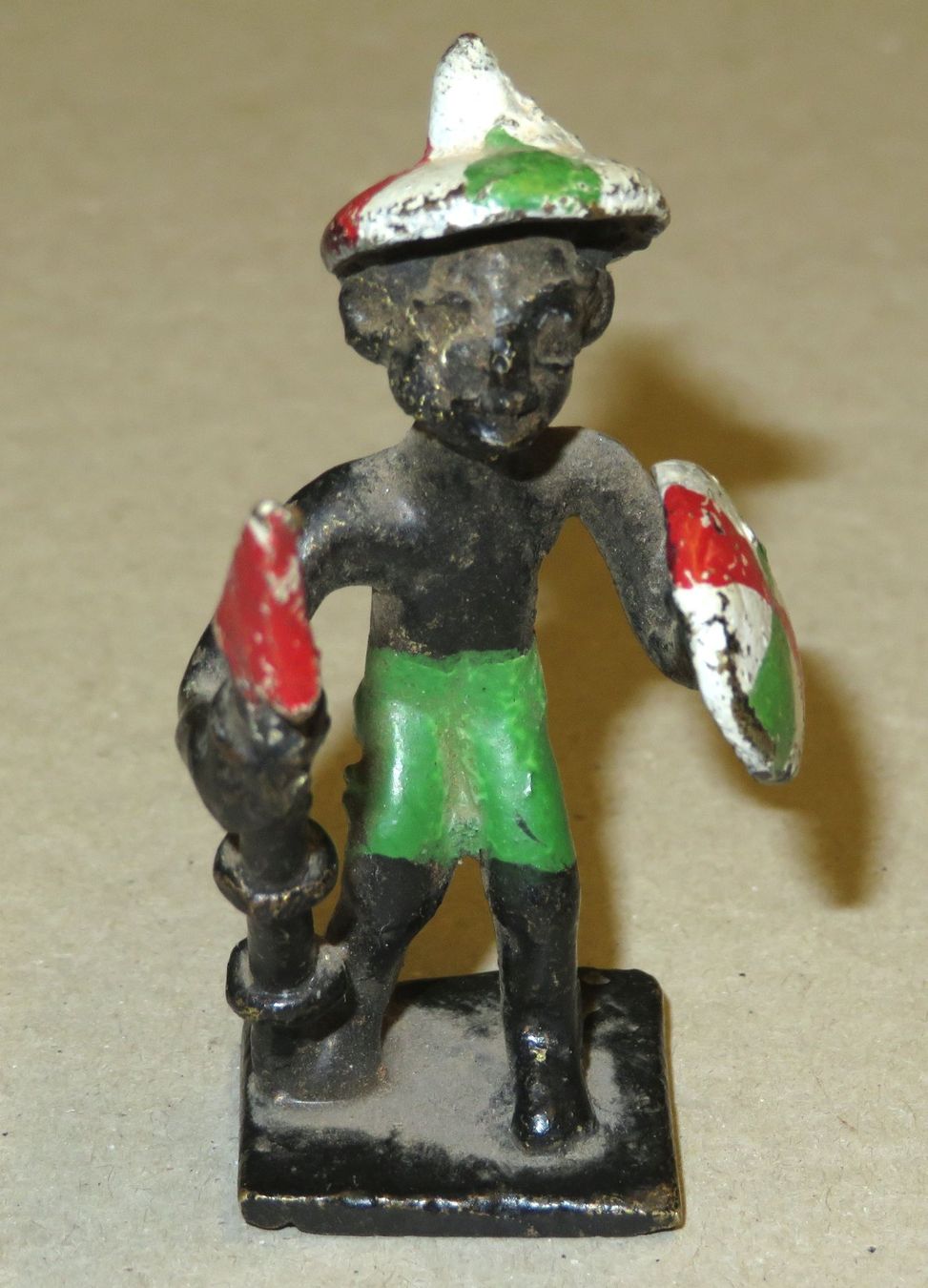 Statuette: Bronzefigur afrikanischer Krieger, Höhe 5.5 cm – Usato da Oberriet SG venduto da ganesh435 7