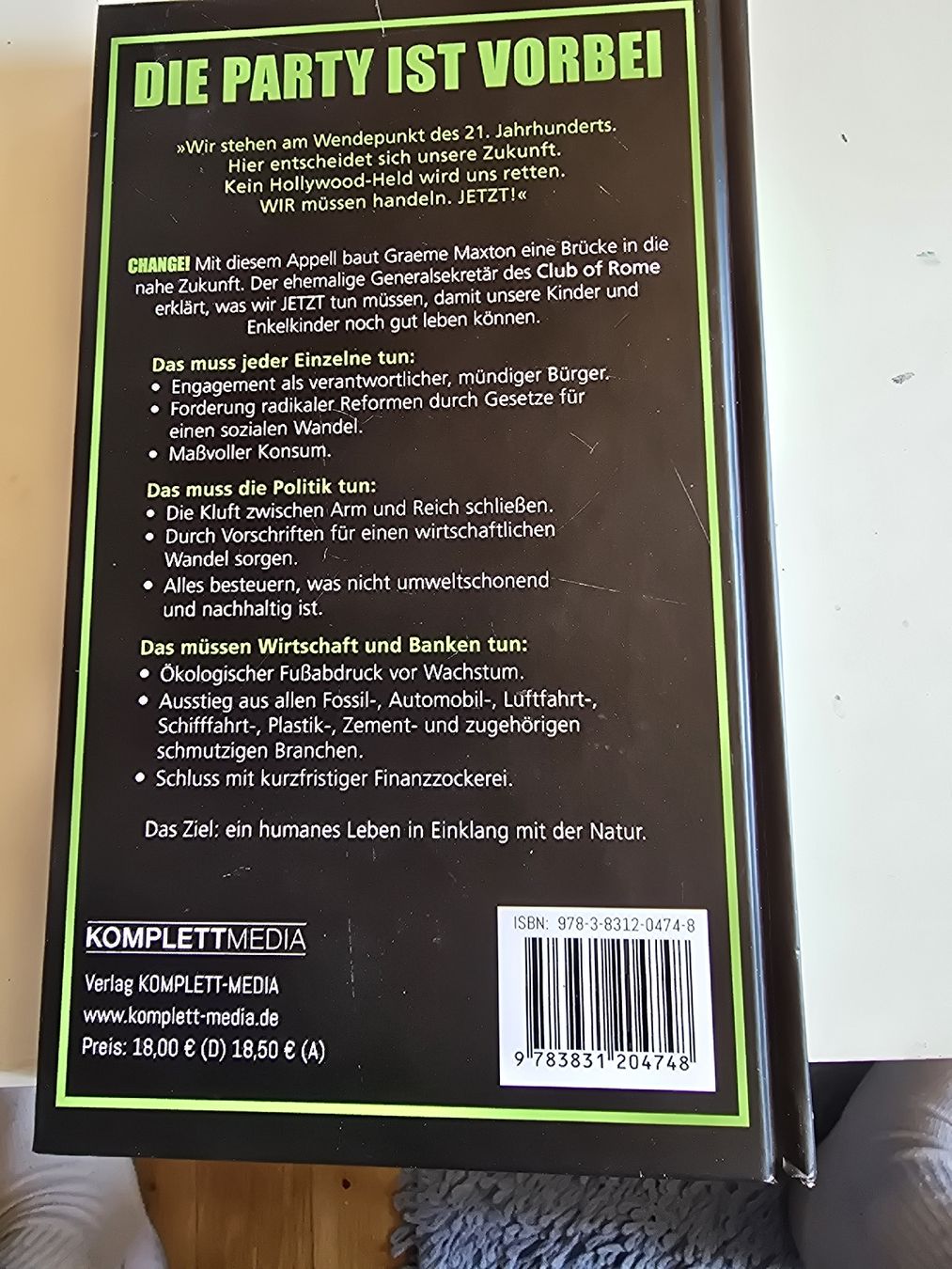Bücher: CHANGE! - Buch von Graeme Maxton – Gebraucht aus Oberbüren von Elk2025 1