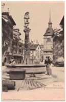 Bern, Pfeiferbrunnen, Photokarte um 1900