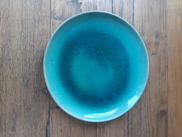 1 flacher Teller Glasur Porzellan Boho Ethno