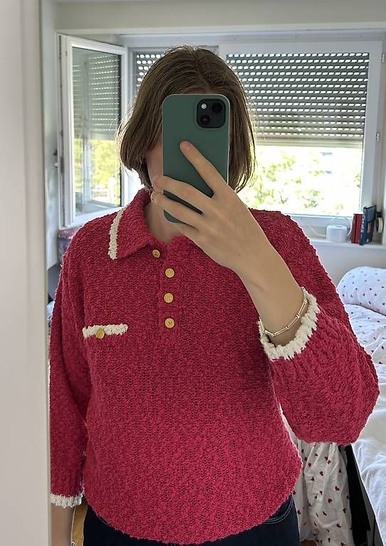 Pullover & Sweatshirts: ROSA BOUCLE POLO-PULLOVER – Gebraucht aus Zürich von cla_l2t2