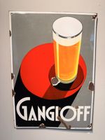 Gangloff Emailschild original plaque emaille ab 1.-