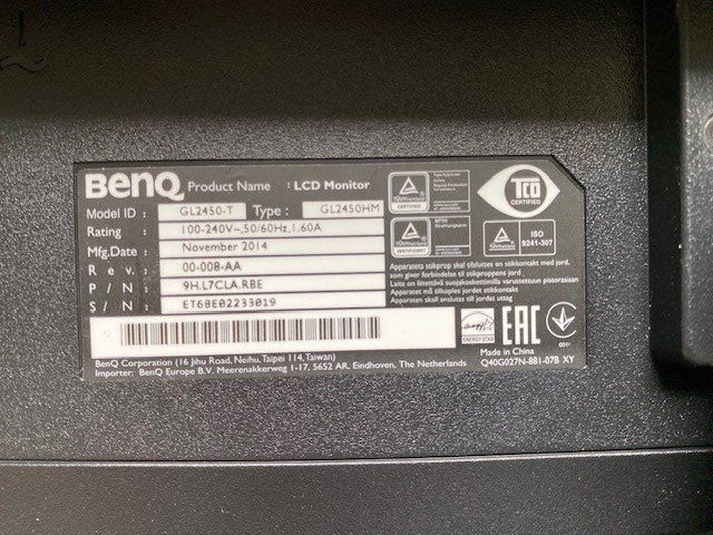BenQ Monitore: Monitor BenQ GL2450HM – Gebraucht aus Lohn SH von TigerXL 1