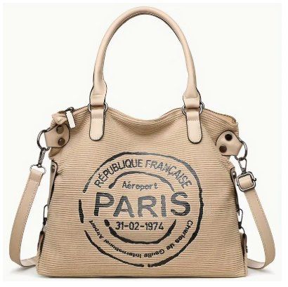 NEUE beige Handtasche "Paris" 32x27x8 cm - 225009