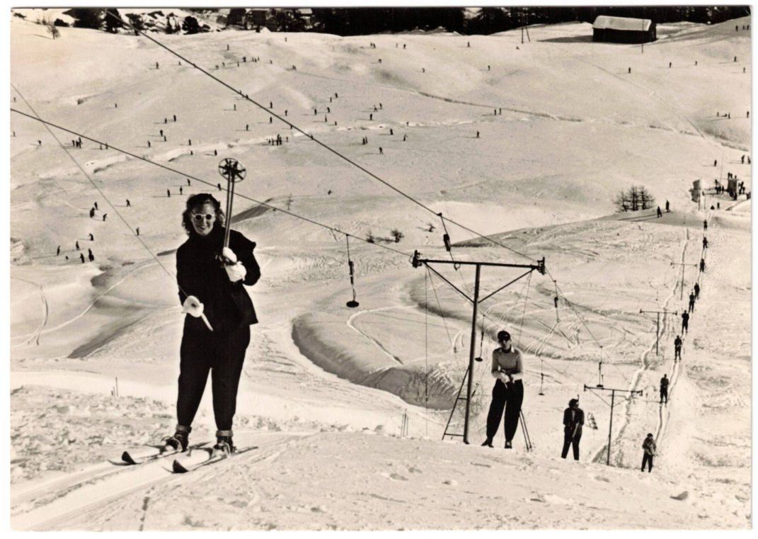 Ansichtskarten: St. Moritz - Skilift Salastrains – Gebraucht aus Binningen von Mountainrider