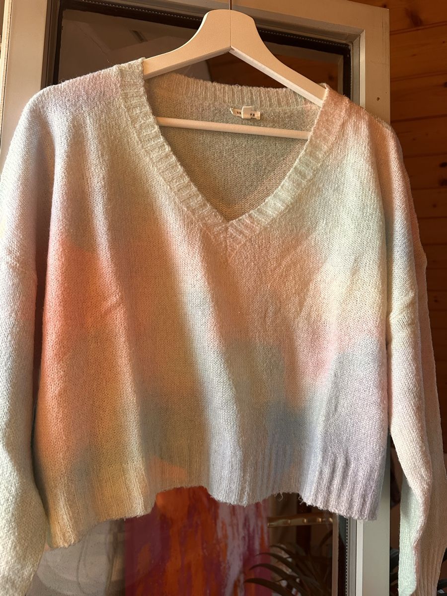 Maglioni & Felpe: Pastel Dye V-Neck Sweater – Nuovo (secondo la descrizione) da Zürich venduto da BettinaMarie2308 5