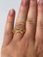 RING GOLD SCHLEIFE MIT STEINEN