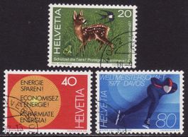 Satz SBK-Nr. 579-581 (Sonderpostmarken 1976) gestempelt