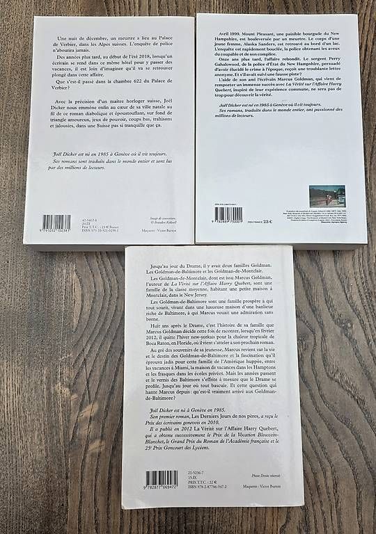 Libri: Joël Dicker 3 livres – Usato da Genève venduto da Eliferr 1