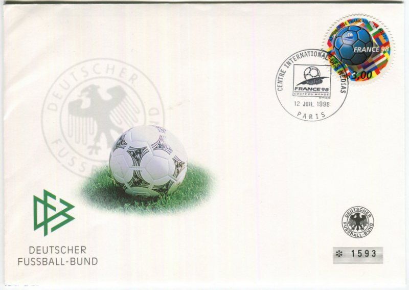 Tutti i francobolli: Ersttagsbrief "Fussball". Frankreich – Usato da Basel venduto da Butsch5