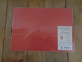 NEUER A4 Selbtsklebe-Stoff rot-weiss Polka dot - 809050