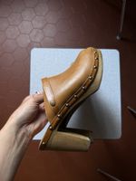 braune Leder Mules Gr. 40