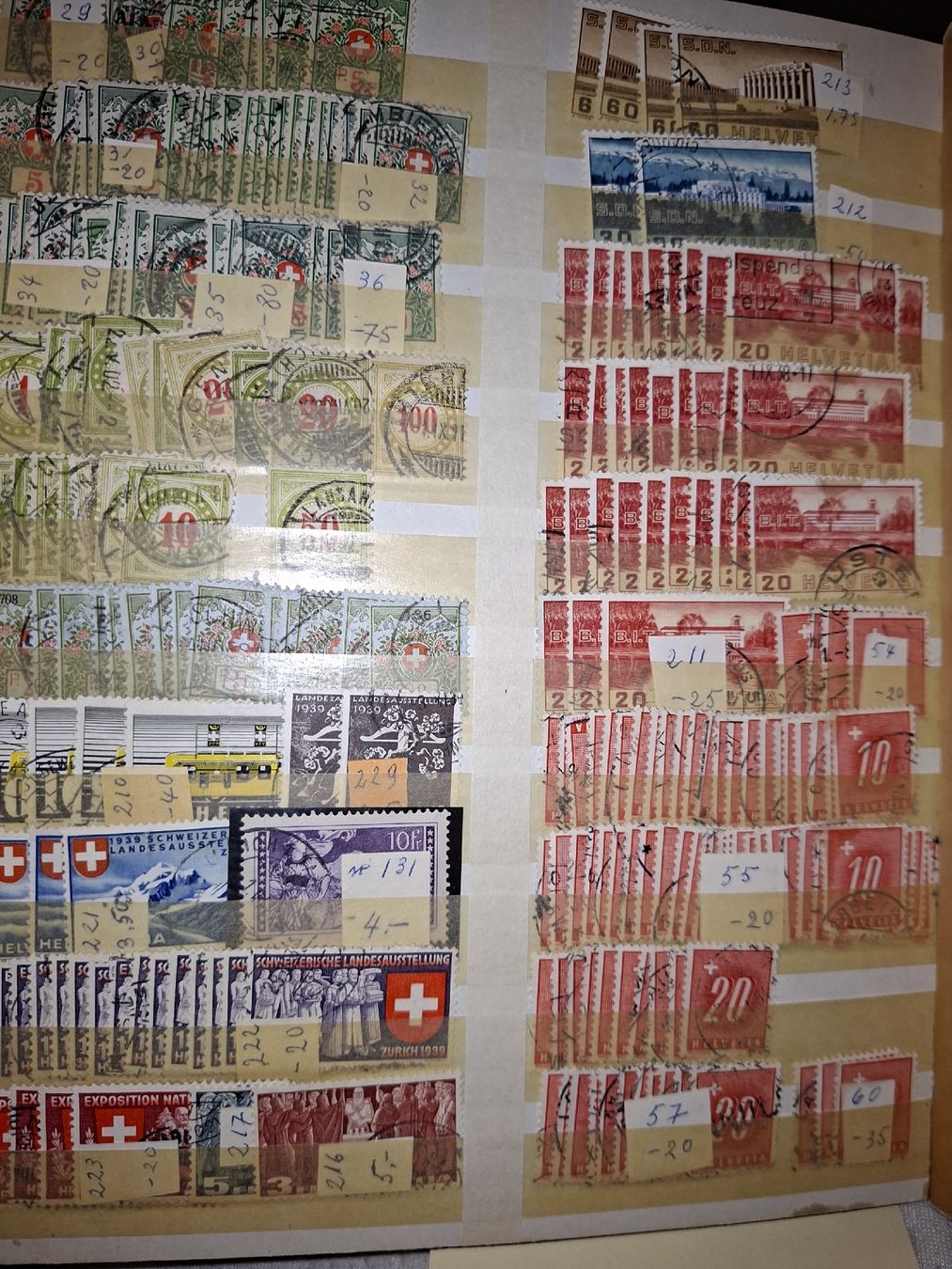 Alle Briefmarken: Dublettensammlung Schweiz div.  – Gebraucht aus Balgach von SIMEON27