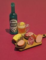 Bier mit Wurst für Puppenhaus/Puppenstube