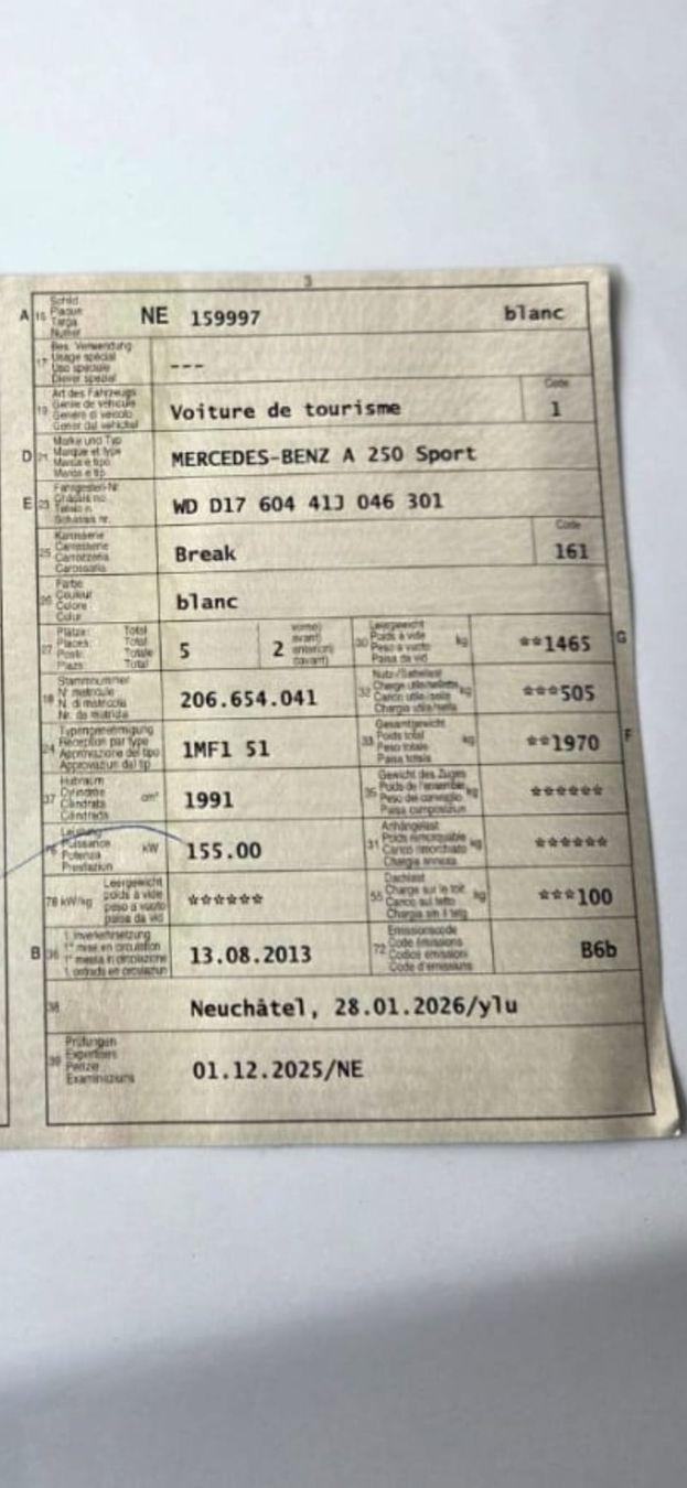 Mercedes-Benz Automobili: mercedes a250 sport – Usato da Collombey venduto da vul_n8km 1