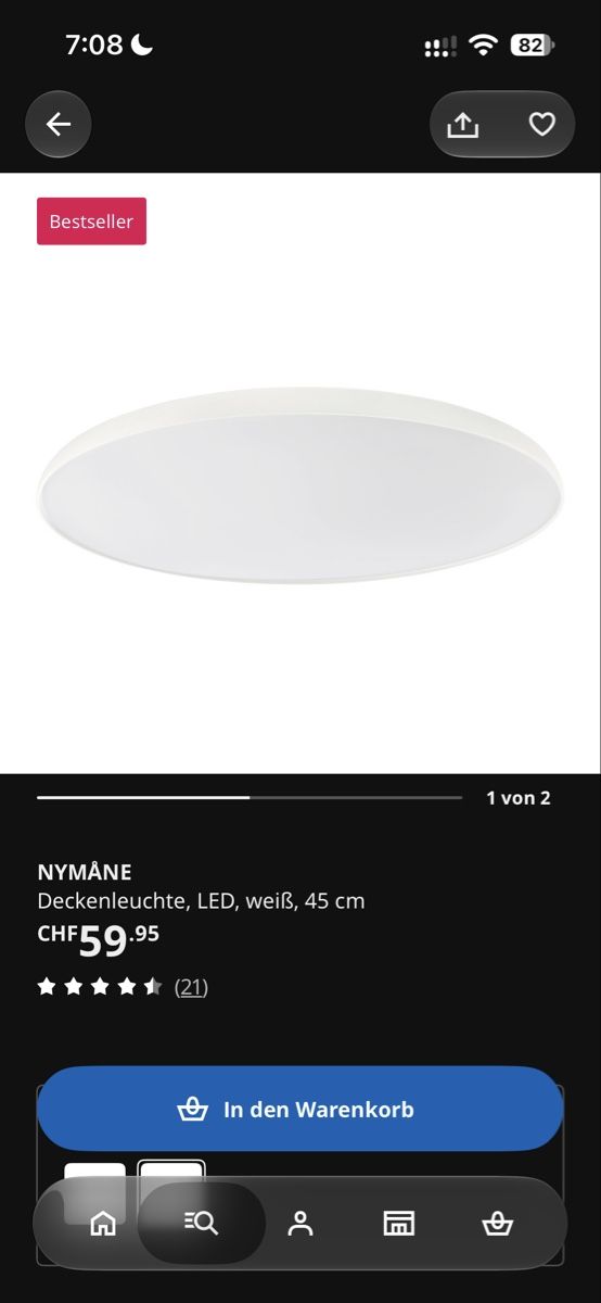 Ikea Kronleuchter & Deckenlampen: 4x IKEA NYMANE – Neu (gemäss Beschreibung) aus Fribourg von carminel8