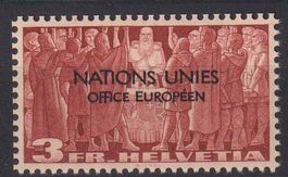 ONU18 Freimarke  «NATIONS UNIES OFFICE EUROPÉEN» **