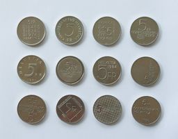 12 X 5.- Franken gedenk / Sammler und Sondermünzen