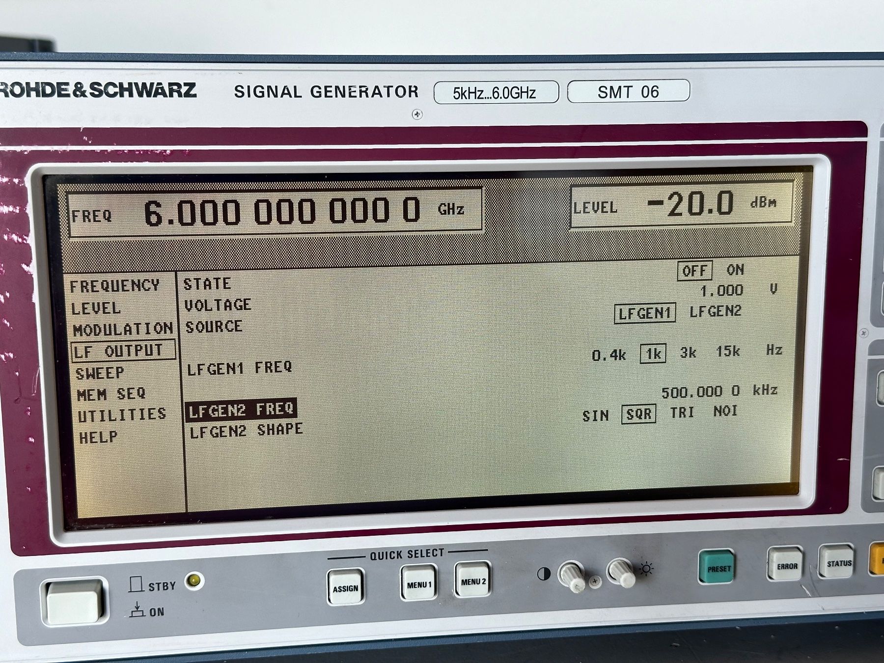 Messen: Rohde&Schwarz SMT06 Signal Generator – Gebraucht aus Nottwil von  5