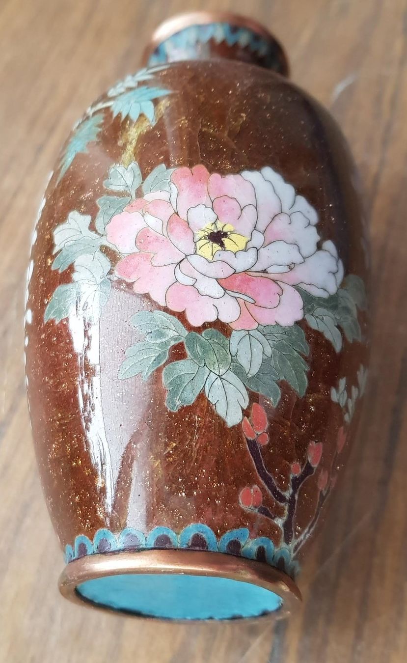 Vasen & Gefässe: Vase Japan antik Emaille Cloisonneé – Gebraucht aus Mörschwil von antiksalon21 8