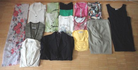 Kleiderpaket 15-tlg.Damen T-Shirt,Jacken,Hose,Kleid etc.Gr.M