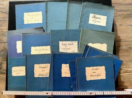 Diverse antike Schulhefter von ca. 1890 viele Fächer je 2.-